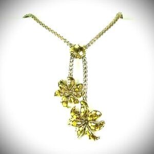 JOHN HARDY Sterling Silver 18K Gold Ayu Jasmine Collection Lariat Necklace